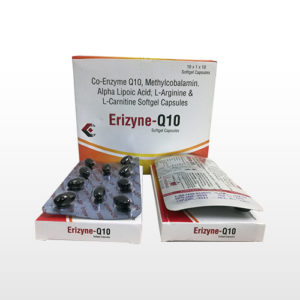 Co-engyme q10, methylcobalamin, alpha lipoic acid, L-arigine & L-carnitine softgel capsules